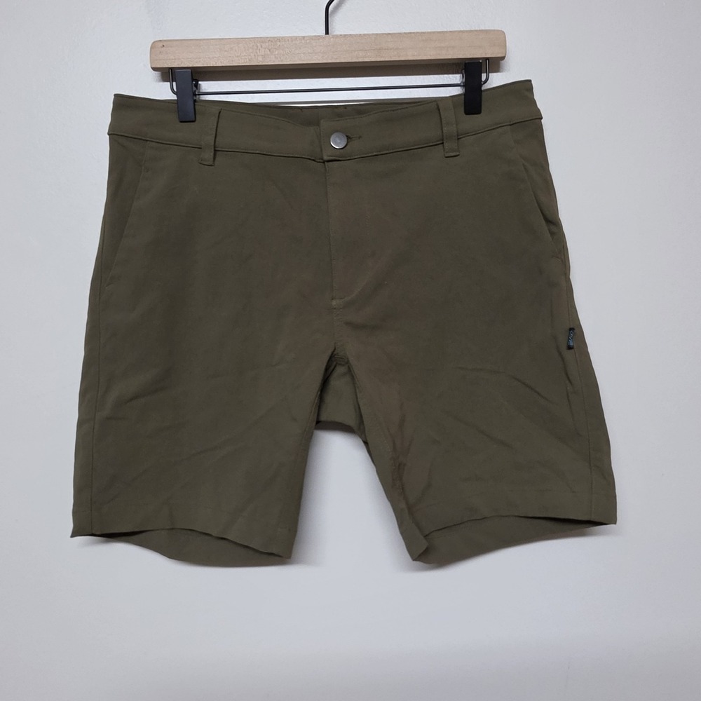 Ornot Mission Shorts Men's Sz 34 Green Stretch Outdoor Casual Nylon Made In USA